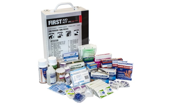 6099-01 - 100 Person White Metal First Aid Kit Open_FAK6099-01.jpg