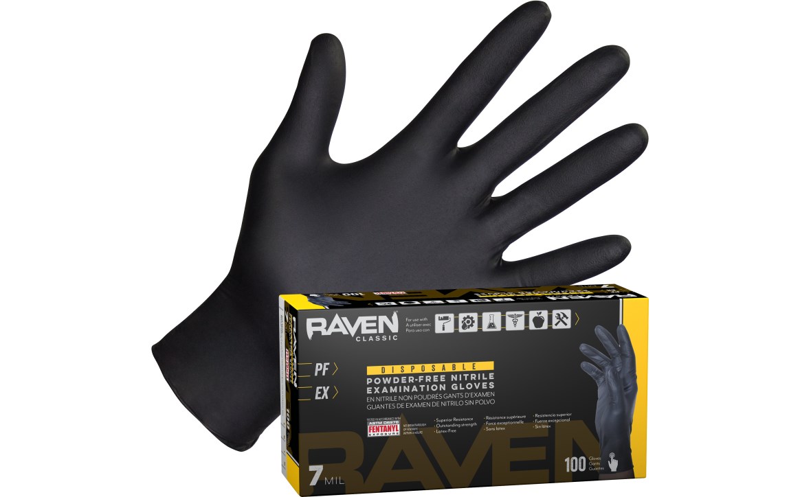 COLAD NITRILE GLOVES BLACK Sz. L / 60pcs